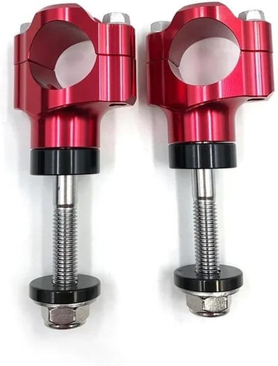 Motorfiets Stuur Riser - Stuurverhoger Motorklem - Comfortabeler Rijden - CNC Aluminiumlegering - 28 mm - Rood