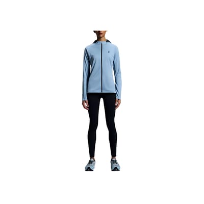 On Climate Rits Hoodie Comfortabel Fashi Veelzijdig Lg Mouw Jas Damesjassen Lichtgrijs Blauw 1WE10330732 S gray