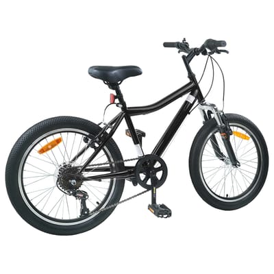 vidaXL - Kinderfiets - 20 - Inch - 6-Snelheid - voor - 6-11 - jaar - oud - Zwart