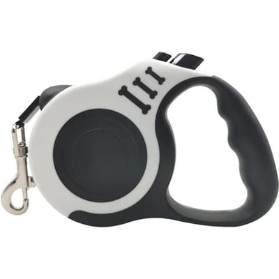 Laisse rétractable automatique durable en nylon 3M 5M Laisse pour chien pour petits chiens Chat Chiot Voyage en extérieur Promenade Randonnée Corde de traction (WHITE,3m) blanc