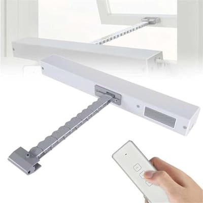 Elektrische Raamopener - Automatische Raambediening - Ventilatie Regelen - Met Afstandsbediening - 30-80cm Kettingslag - Zilver