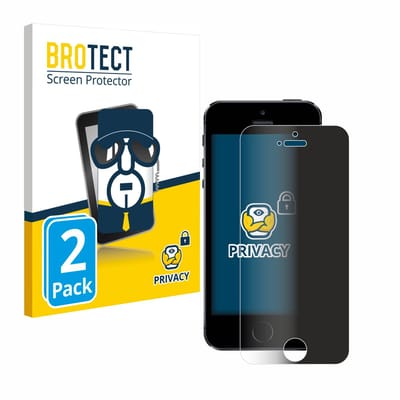 BROTECT - privacy screenprotector voor Apple iPhone 5 / 5S / 5C / SE 2016 - Folie Beschermfolie Blauwlichtfilter 2 Stuks