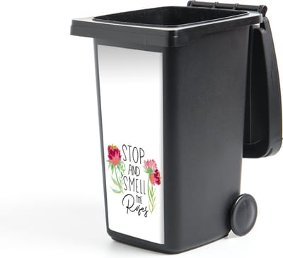 Container sticker Stop and smell the roses - Quotes - Spreuken - 44x98 cm - Kliko sticker
