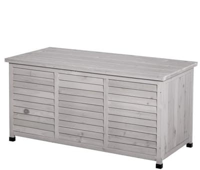 Tuinkist - Opbergbox voor buiten- Tuinbox - Opbergbox met kussen - weerbestendig - Grijs