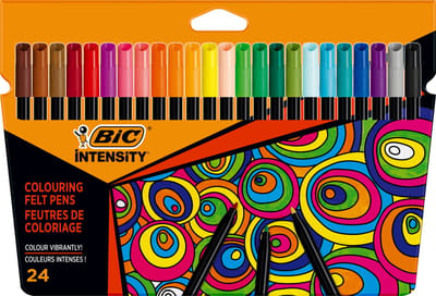 BIC Intensity - Viltstift - Drukbestendig - Stiften - 24 Stuks