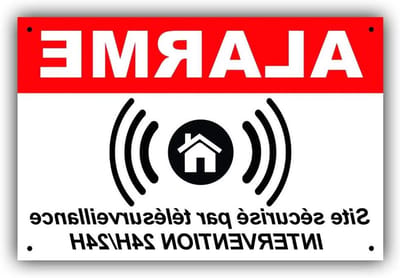 Afschrikbord Alarm - Waarschuwingsbord Beveiliging - Inbraakpreventie - Water- en UV-bestendig - 150x100 mm