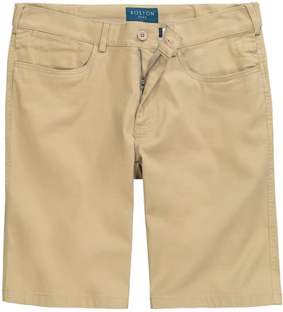 Boston Park - Heren - Bermuda van twill traveller-band regular fit - Zand - Maat 70