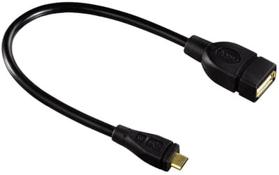 Hama USB 2.0 Adapter Cable, micro B-plug - A-socket