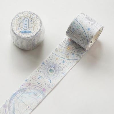 3 cm breed Droomsterren laser Masking Washi Tape kaart Decoratieve plakbanden Decora Scrapbooking Sticker Label Briefpapier