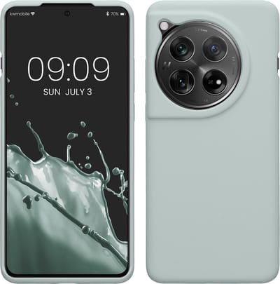 kwmobile telefoonhoesje geschikt voor OnePlus 12 - Hoesje met siliconen coating - Smartphone case in cool mint