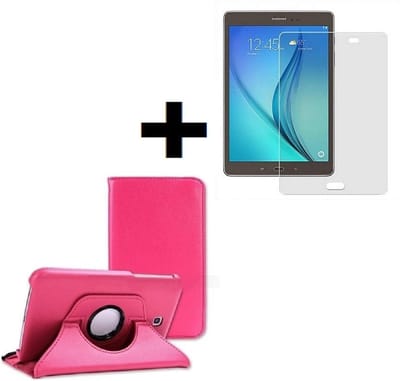 Samsung Galaxy Tab A 10.1 2016 hoesje - 10.1 inch -  Samsung Tab A 10.1 2016 Screenprotector - Book Case tablet hoesje Roze + Screenprotector