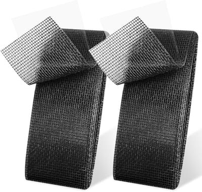 Thijox - 2 Stuks Vliegenhor Reparatie Tape 50 mm x 5 m - Insectenhor Reparatieband voor Deuren en Ramen - Duurzame Reparatiepleister voor Dierenhorren