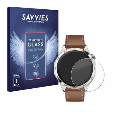Savvies - Glas Screenprotector voor Huawei Watch GT 4 (46mm) - Gehard Beschermglas 9H