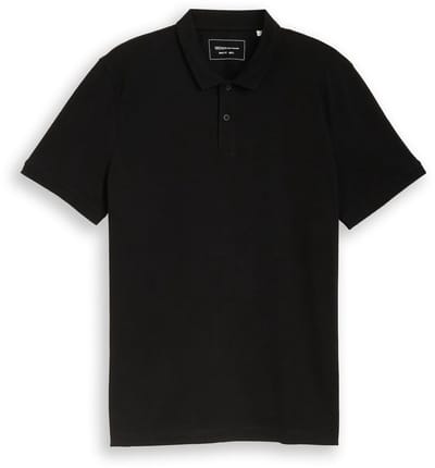 Tom Tailor Denim - Piqué-poloshirt van katoen - Maat L - Black