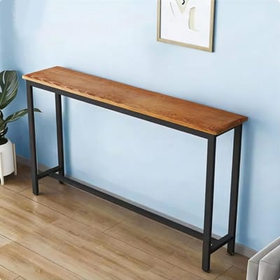 Smalle consoletafel - Bankplank - Ruimtebesparing - Antislippads stevig - 100x15x90cm - Zwart