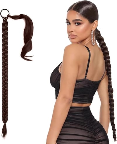 Natuurlijke 80 cm Ponytail Haarstuk voor Vrouwen - Eenvoudige Clip-in Staartverlenging voor Dagelijks Gebruik en Speciale Gelegenheden