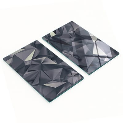 Multifunctionele decoratieve glazen keukenplanken, abstract ontwerp, 2x30x52 cm