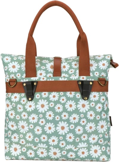 Thijox - Waterdichte Canvas Fietstas voor Dames, Handtas voor Bagagedrager, Ruime Handtas voor Fiets en Reizen, Comfortabele Draaggreep, Grote Capacit