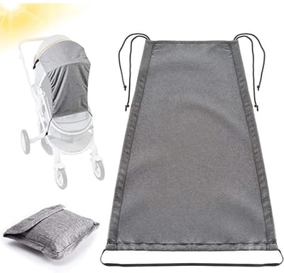 WiseGoods Premium Universeel Zonnedoek Voor Kinderwagen - UV Bescherming Kinderwagens & Buggy Zonnescherm - Waterafstotend - Grijs