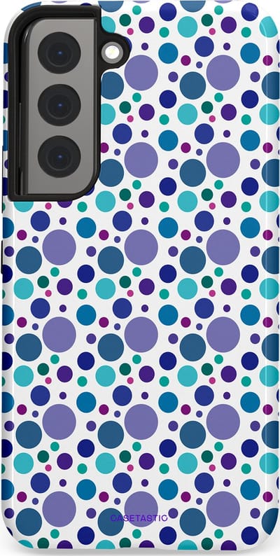 Casetastic Hoesje Geschikt voor Samsung S22 - Stijlvolle Beschermende Duo-layer Case - Bubble blauw