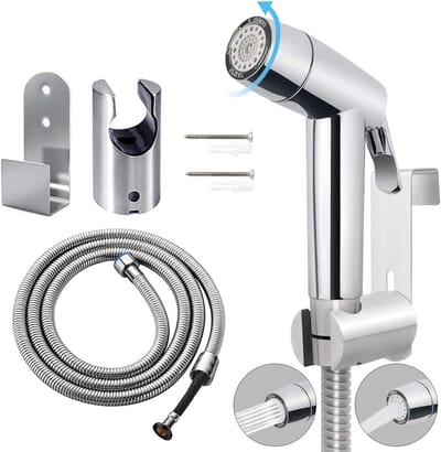 Handdouche voor Bidet Toilet - Wandhouder Set voor Badkamer, Closet, Waterbloem en Vloerreiniging, Hygiëne en Comfort
