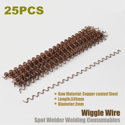 25PCS Wiggle Wire Wave 2MM Dent Repair Fix Puntlassen Dikke Carrosserie Trekker rood