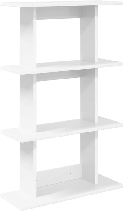 vidaXL - Wandplank - Muurmontage - Wit - 56 - x - 20 - x - 90 - cm - Bewerkt - hout