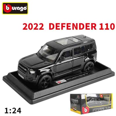 Bburago 1:24 Land Rover Defender 110 Die-casting Legering Auto Model Art Deco Collectie Speelgoed Cadeau Fabrieksautorisatie gray