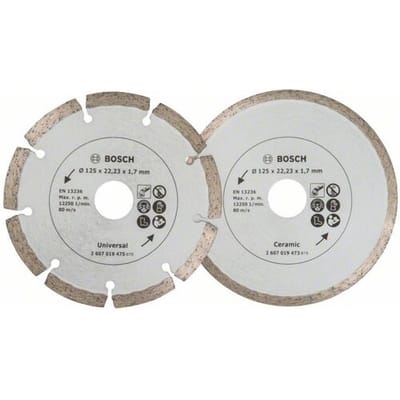 Bosch Diamantschijven - Voor Bouwmaterialen - 2-delig - 125 mm