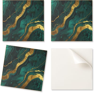 Verpakking van vinyl wandtegels met een abstracte golvenstructuur, 20x20x20 cm