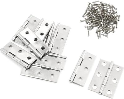 Roestvrij Stalen Deurscharnieren - Inklapbaar - Met Schroeven - Voor Kast Lade - Huismeubel Hardware