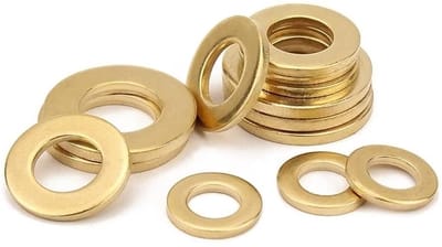 Dailygoods- Sluitringen Platte - Bevestigingselementen - M10x20x1,0mm - 40 Stuks - Koper - Vermindert Wrijving - Bevestigingsringen