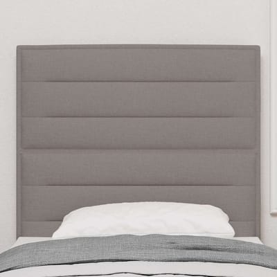 vidaXL LED Hoofdbord met LED-stripverlichting Taupe 90 cm Stof