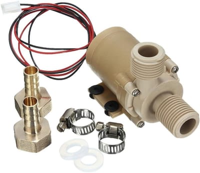 Waterpomp Circulatiepomp - Pomp Keramisch - Warm Water Cirkelen - Borstelloze Motor - 1/2 inch - Zwart