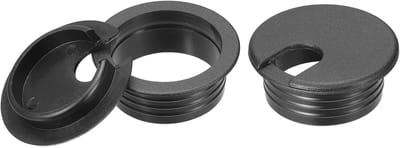 Dailygoods- Kabelgatafdekking 38 mm - 2 Stuks - U-vormige Koordorganizer - Bureaukabeldoorvoer - ABS Kunststof - Duurzaam en Eenvoudige Installatie - Kabeldoorvoer