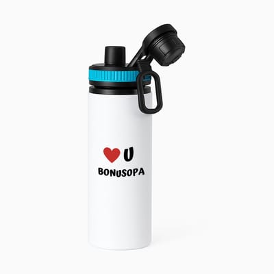 Hacebo® - love u bonusopa waterfles met draaidop blauw - Opa - de liefste opa - verjaardag - cadeautje voor opa - opa artikelen - kado - geschenk - water fles - 850ML