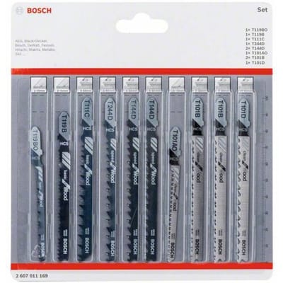 Bosch Accessories 2607011169 Decoupeerzaagbladenset Wood, 10-delig 10 stuk(s)