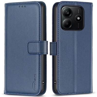 BINFEN Hoesje - Geschikt voor Xiaomi Redmi Note 14 4G Hoesje - BINFEN Color Book Case - Blauw