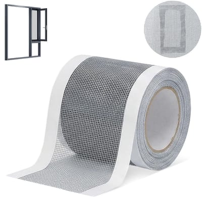 Hor Reparatie Tape - 7cm*5M - Hor Reparatie - Muggengaas Plakband - Raamhor Tape - Horrengaas Tools - Repareer Vliegenhor - Sterk Plakband Van Glasvezel - Hor Reparatietape - Vliegengordijn Tape - Deurhor / Raamhor - Zelf Je Hor Repareren