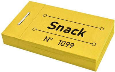 CombiCraft consumptiebonnen snack geel - 5 boekjes met in totaal 250 bonnen