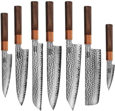 Shinrai Knives - Kigami Exclusive Damascus 7-delige messenset