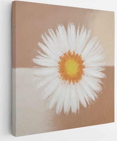 Saammp Canvas Schilderij - Paardebloem - Abstract - 20x20 - Foto op canvas - Wanddecoratie - Muurdecoratie Woonkamer - Slaapkamer decoratie - Canvas Print