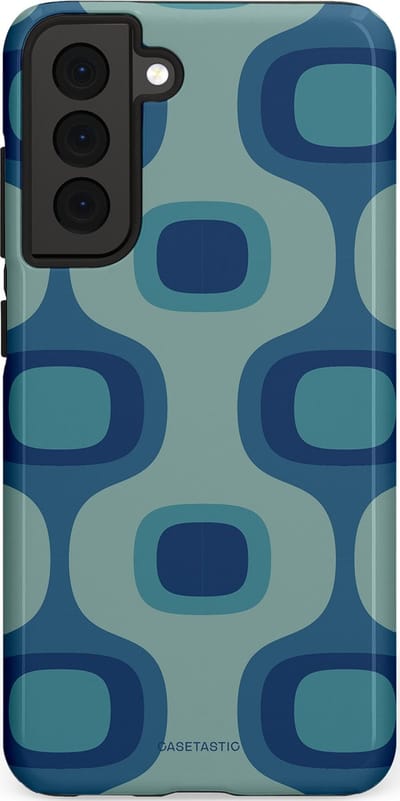 Casetastic Hoesje Geschikt voor Samsung S21 FE - Stijlvolle Beschermende Duo-layer Case - Vintage Flow