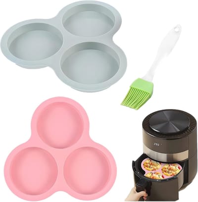 Siliconen Eiervorm voor Airfryer met 3 Uitsparingen – Ideaal voor Ontbijt en Snacks