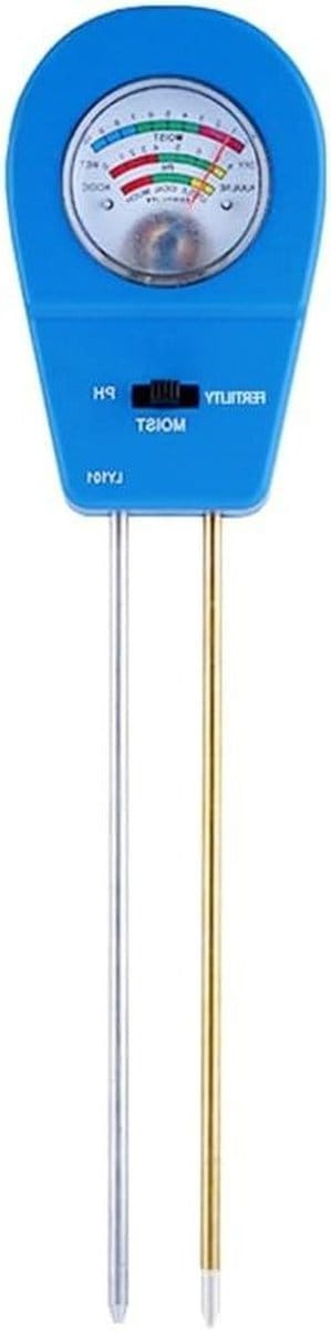 Bodemtester 3-in-1 - Plantenmeter Vochtigheid - Plantenverzorging Thuis - Geen Batterijen Nodig - Niet Gespecificeerd - Blauw