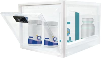 Medicijnendoos met Slot - Transparante Opbergdoos voor Koelkast en Kantoor, Veilig en Handig voor Gezinnen