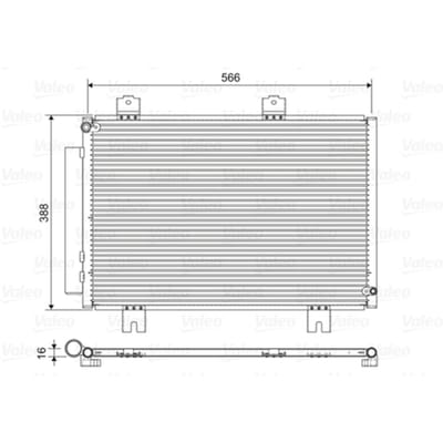 Condensator, airconditioning VALEO 822594