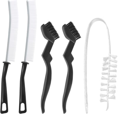 Set van 5 wasmachine-borstels, reinigingsborstel met lange handgreep, reinigingsborstel, spleetreinigingsborstelset, reinigingsborstels, geschikt voor wasmachine, airconditioning, badkamer