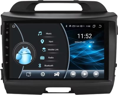 Autoradio met bluetooth - Carplay - Voor Kia Sportage 3 (2011-2016) - Geschikt voor Apple en Android - Stereo - Navigatie - Navigatiesysteem auto - 2GB 32GB