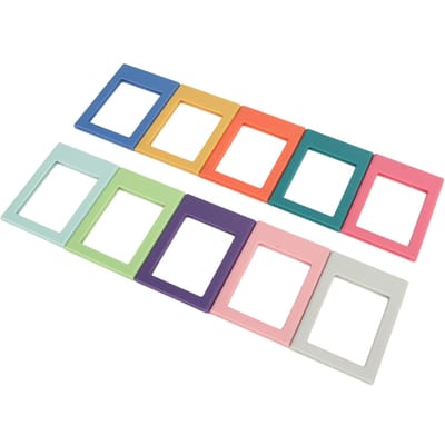 Lot de 10 aimants de réfrigérateur de 7,6 cm, cadres photo magnétiques pour classeurs